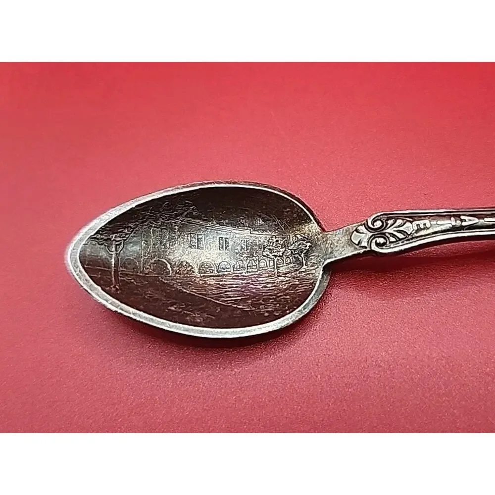 Vtg Moorhead State College MN 1887 Collector Teaspoon OVM Plate Denmark Souvenir